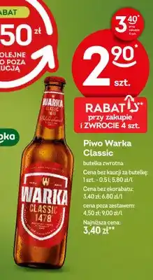 Żabka Piwo Warka Classic oferta