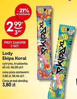 Żabka Lody Ekipa truskawka oferta
