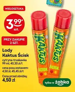 Żabka Lody Kaktus Ścisk cytryna-truskawka oferta