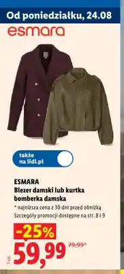 Lidl Kurtka bomberka damska Esmara oferta