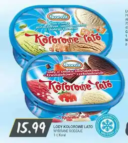 Słoneczko Lody Kolorowe Lato o smaku pistacjowym śmietankowym i słonego karmelu oferta