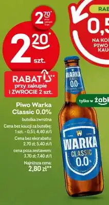 Żabka Piwo bezalkoholowe Warka Classic oferta
