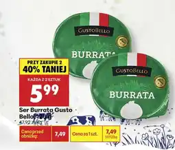 Biedronka Ser burrata GustoBello oferta