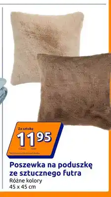 Action Poszewka na poduszkę ze sztucznego futra oferta