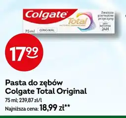 Żabka Pasta do zębów Colgate Total Original oferta