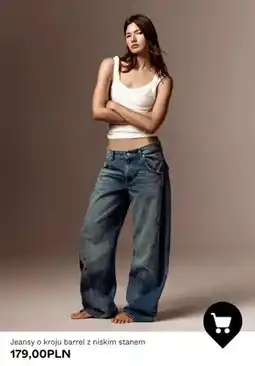 Bershka Jeansy o kroju barrel z niskim stanem oferta