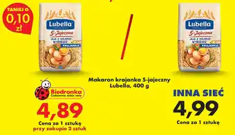 Biedronka Makaron krajanka 5-jajeczny Lubella oferta