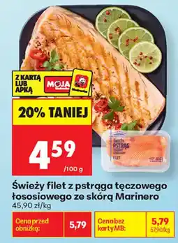 Biedronka Świeży filet z pstrąga tęczowego łososowego ze skórą Marinero oferta