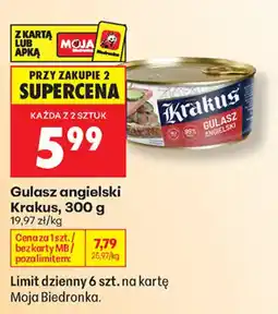 Biedronka Gulasz angielski Krakus oferta