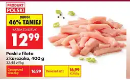 Biedronka Paski z fileta z kurczaka oferta