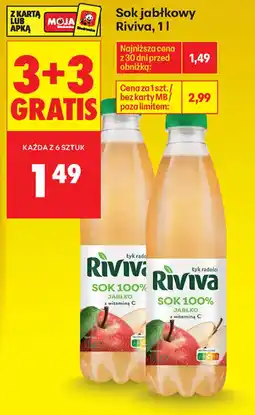 Biedronka Sok jabłkowy Riviva oferta