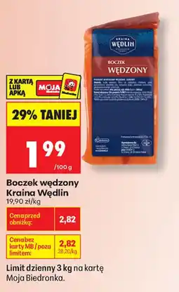 Biedronka Boczek wędzony Kraina Wędlin oferta