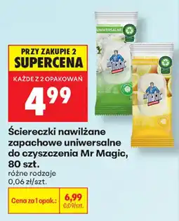 Biedronka Ściereczki nawilżane zapachowe uniwersalne Mr Magic oferta