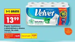 Biedronka Papier toaletowy z ekstraktem z aloesu Velvet oferta