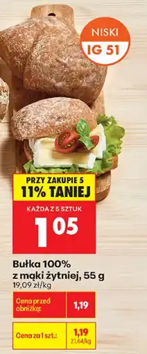 Biedronka Bułka 100% z mąki żytniej oferta