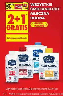 Biedronka Śmietanka UHT Mleczna Dolina oferta