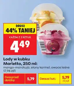Biedronka Lody w kubku Marletto oferta