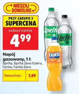 Biedronka Napój gazowany, 1 l: Sprite, Sprite Zero Cukru, Fanta, Fanta Zero oferta