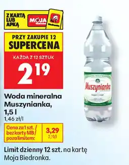 Biedronka Woda mineralna Muszynianka oferta