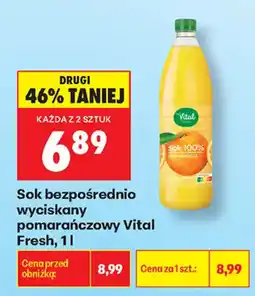 Biedronka Sok bezpośrednio wyciskany pomarańczowy Vital Fresh oferta