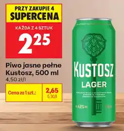 Biedronka Piwo jasne pełne Kustosz oferta