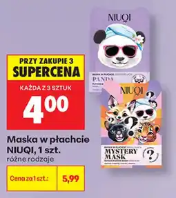 Biedronka Maska w płachcie NIUQI oferta