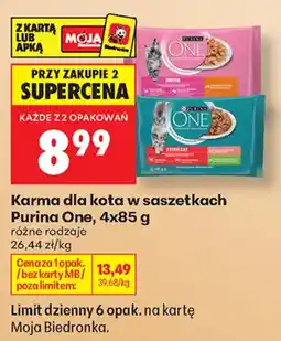 Biedronka Karma dla kota w saszetkach Purina One oferta