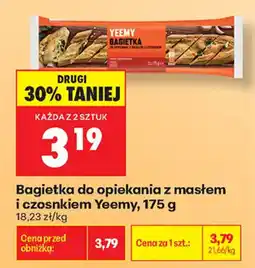 Biedronka Bagietka do opiekania z masłem i czosnkiem Yeemy oferta