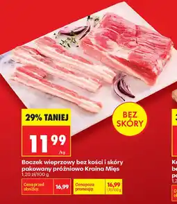 Biedronka Boczek wieprzowy bez kości i skóry pakowany próżniowo Kraina Mięs oferta