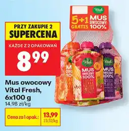 Biedronka Mus owocowy Vital Fresh oferta