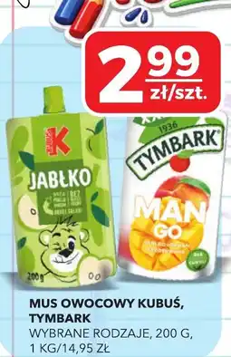 Top Market Mus Owocowy Kubuś, Tymbark oferta