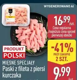 ALDI Mięsne Specjały Paski z fileta z piersi kurczaka oferta