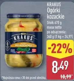 ALDI Krakus Ogórki kozackie oferta
