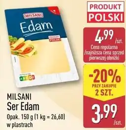 ALDI Milsani Ser Edam w plastrach oferta
