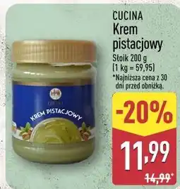 ALDI CUCINA Krem pistacjowy oferta