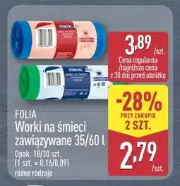 ALDI Folia Worki na śmieci zawiązywane oferta