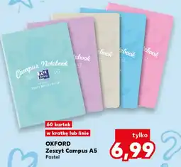 Kaufland OXFORD Zeszyt Campus A5 Pastel oferta