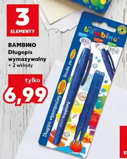 Kaufland Bambino Długopis wymazywalny + 2 wkłady oferta