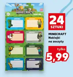 Kaufland MINECRAFT Naklejki na zeszyty oferta