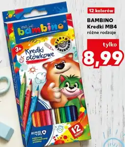 Kaufland Bambino Kredki MB4 różne rodzaje oferta