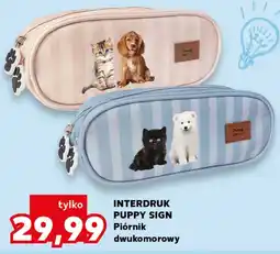 Kaufland INTERDRUK PUPPY SIGN Piórnik dwukomorowy oferta