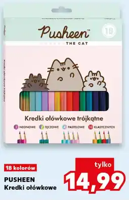 Kaufland Pusheen Kredki ołówkowe trójkątne 18 kolorów oferta