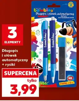 Kaufland Bambino Długopis i ołówek automatyczny + rysiki oferta