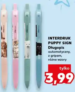 Kaufland INTERDRUK PUPPY SIGN Długopis automatyczny, z gripem, różne wzory oferta