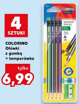Kaufland COLORINO Ołówki z gumką + temperówka oferta