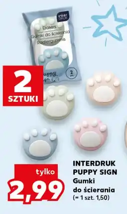 Kaufland INTERDRUK PUPPY SIGN Gumki do ścierania oferta