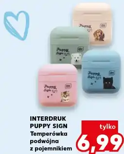 Kaufland INTERDRUK PUPPY SIGN Temperówka podwójna z pojemnikiem oferta