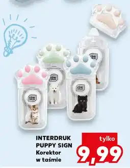 Kaufland INTERDRUK PUPPY SIGN Korektor w taśmie oferta