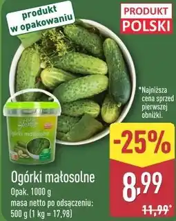 ALDI Ogórki małosolne oferta