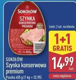 ALDI Sokołów Szynka konserwowa premium Puszka oferta